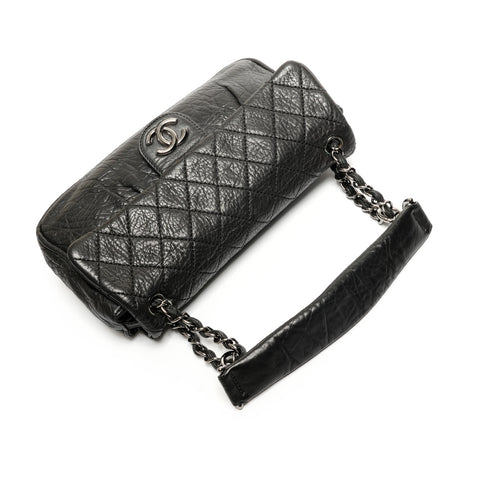 CHANEL 12th Matelasse Chain SilverMetal Shoulder Bag black WS27173
