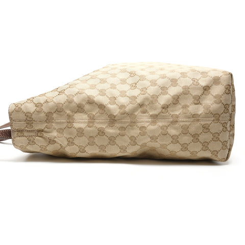 GUCCI GG canvas leather reversible Tote Bag beige WS27175