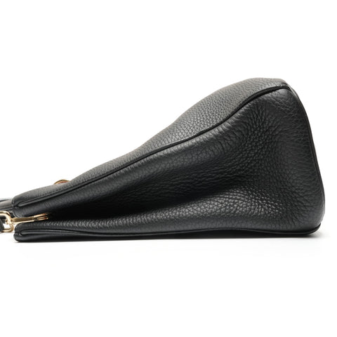 Christian Dior 2014 Diorissimo Leather 2-way Bag with Pouch Handbag black WS27176