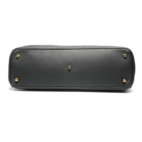 Christian Dior 2014 Diorissimo Leather 2-way Bag with Pouch Handbag black WS27176
