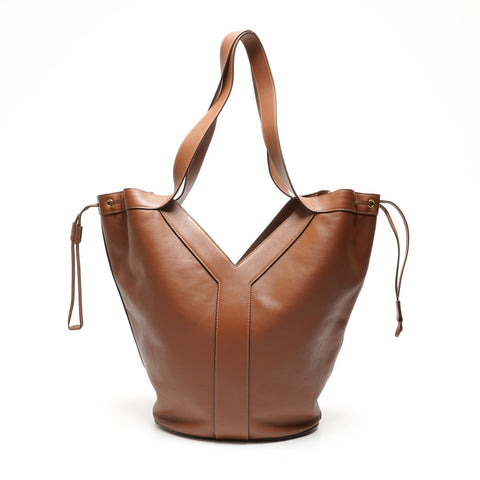 YVES SAINT LAURENT YSL Y Hobo Tote Bag Brown WS27177