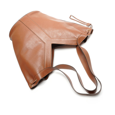 YVES SAINT LAURENT YSL Y Hobo Tote Bag Brown WS27177