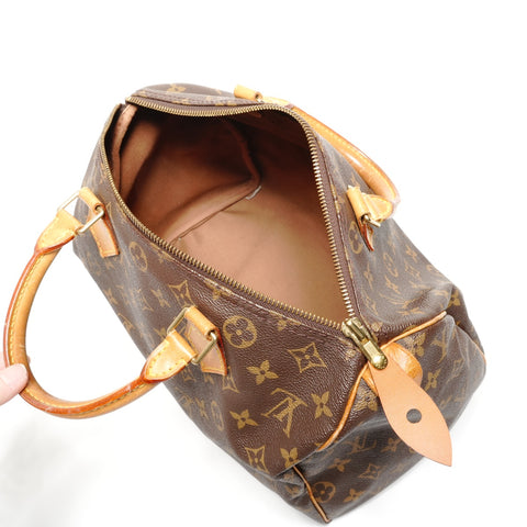 LOUIS VUITTON 1997 Monogram Speedy 30 Handbag Brown WS27178