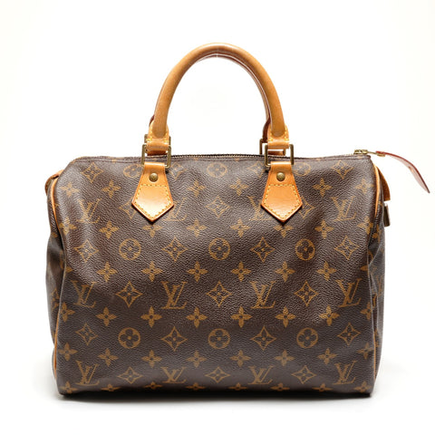 LOUIS VUITTON 1997 Monogram Speedy 30 Handbag Brown WS27178