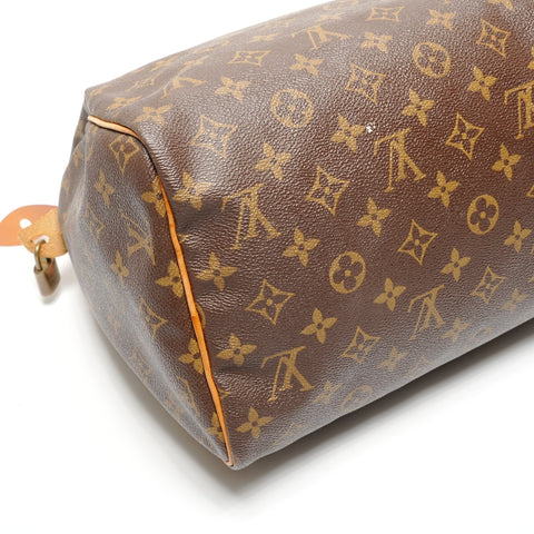 LOUIS VUITTON 1997 Monogram Speedy 30 Handbag Brown WS27178