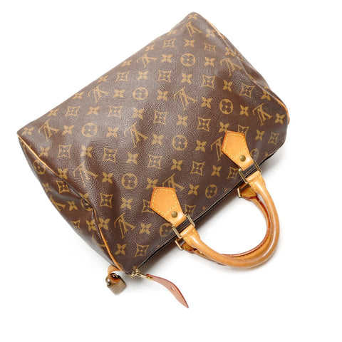 LOUIS VUITTON 1997 Monogram Speedy 30 Handbag Brown WS27178