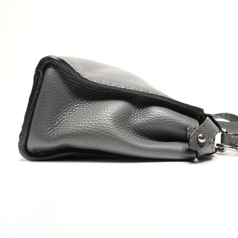 FENDI Leather Peekaboo 2way Selleria Handbag gray WS27179
