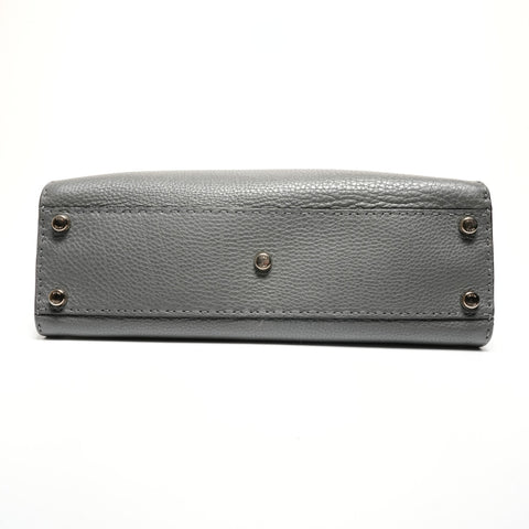 FENDI Leather Peekaboo 2way Selleria Handbag gray WS27179