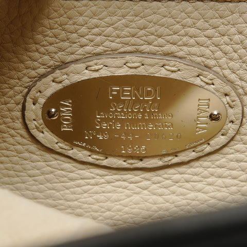 FENDI Leather Peekaboo 2way Selleria Handbag gray WS27179