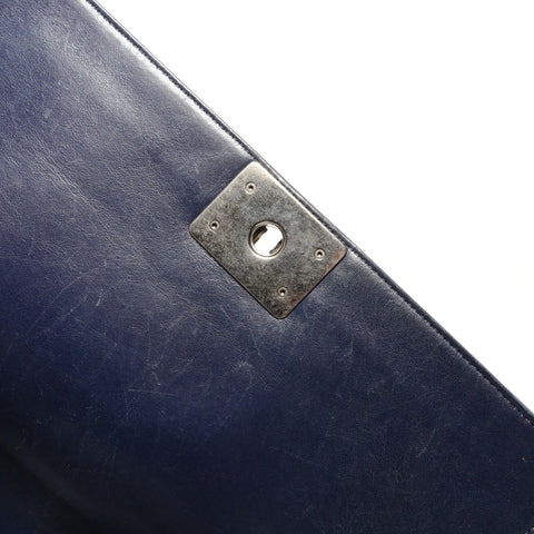 CHANEL Item No. 19 Boy Chanel Lambskin Shoulder Bag Navy WS27180