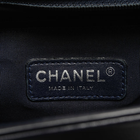 CHANEL Item No. 19 Boy Chanel Lambskin Shoulder Bag Navy WS27180