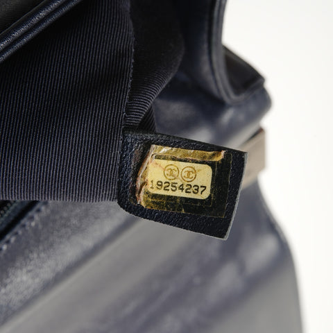 CHANEL Item No. 19 Boy Chanel Lambskin Shoulder Bag Navy WS27180