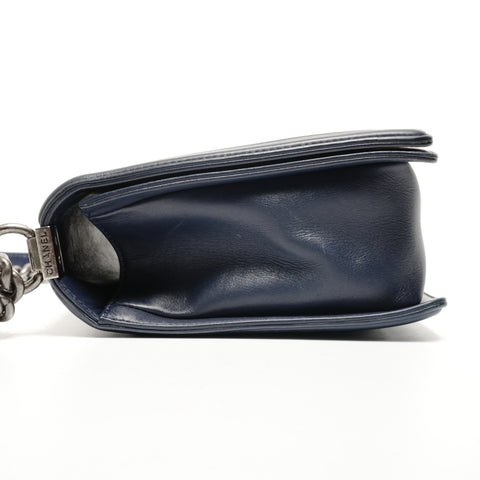 CHANEL Item No. 19 Boy Chanel Lambskin Shoulder Bag Navy WS27180