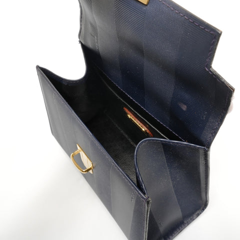 FENDI Pecan PVC 2-way Handbag Navy WS27181