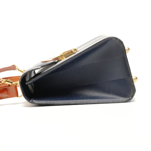 FENDI Pecan PVC 2-way Handbag Navy WS27181