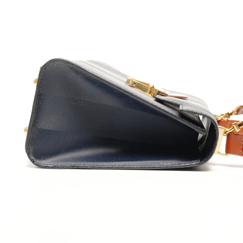 FENDI Pecan PVC 2-way Handbag Navy WS27181