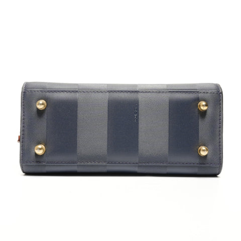 FENDI Pecan PVC 2-way Handbag Navy WS27181