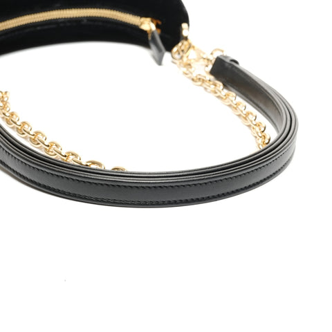 PRADA Velvet Hobo Chain 2way Shoulder Bag black WS27184