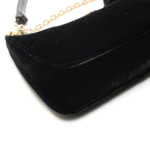 PRADA Velvet Hobo Chain 2way Shoulder Bag black WS27184