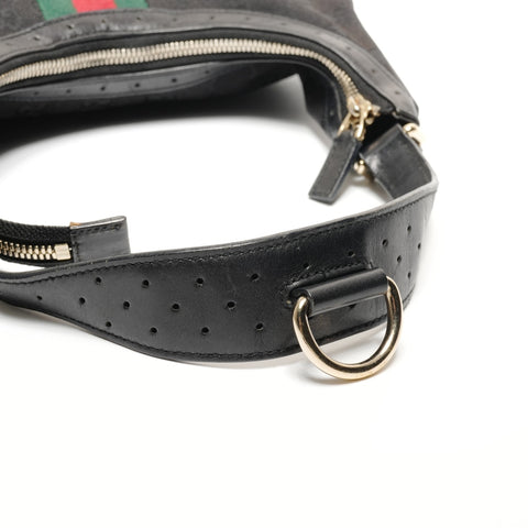 GUCCI GG Canvas Sherry Line Interlocking Shoulder Bag black WS27185