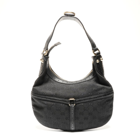 GUCCI GG Canvas Sherry Line Interlocking Shoulder Bag black WS27185