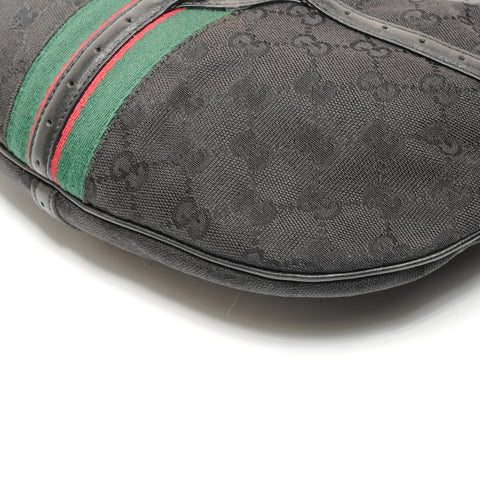 GUCCI GG Canvas Sherry Line Interlocking Shoulder Bag black WS27185