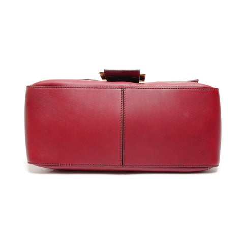 FENDI Forever Leather Mamma Baguette Shoulder Bag Red WS27187