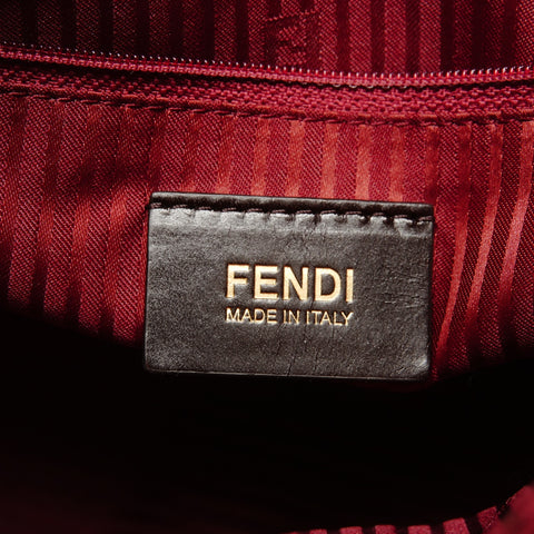 FENDI Forever Leather Mamma Baguette Shoulder Bag Red WS27187