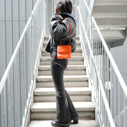 BOTTEGAVENETA INTRECCIATO Shoulder Bag Orange WS27189