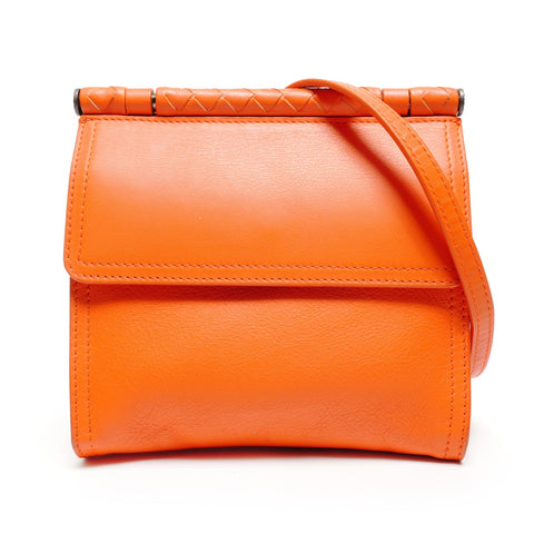 BOTTEGAVENETA INTRECCIATO Shoulder Bag Orange WS27189