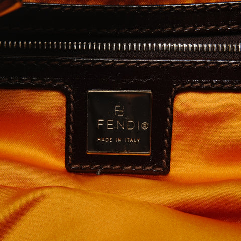 FENDI Zucca Wool Mamma Baguette Shoulder Bag khaki WS27191