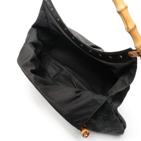 GUCCI Gucci Black Bamboo Handle Handbag black WS27192