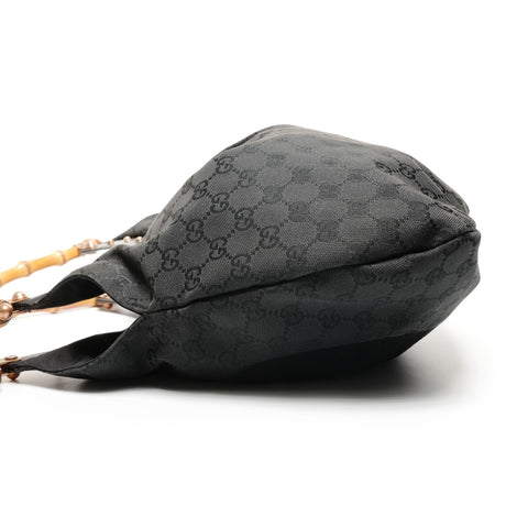 GUCCI Gucci Black Bamboo Handle Handbag black WS27192