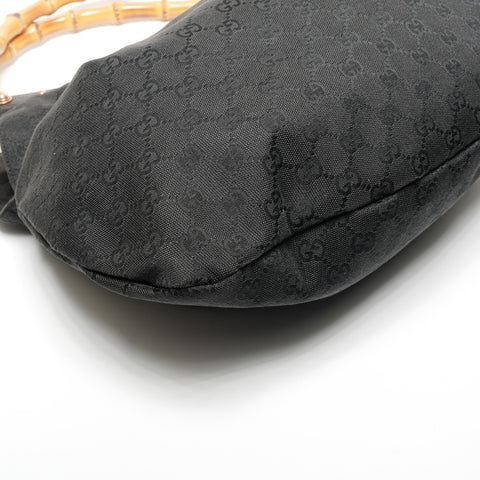 GUCCI Gucci Black Bamboo Handle Handbag black WS27192