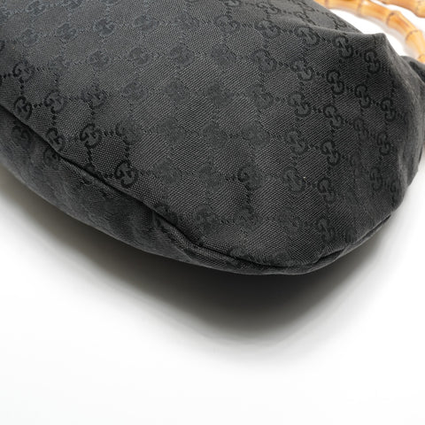 GUCCI Gucci Black Bamboo Handle Handbag black WS27192