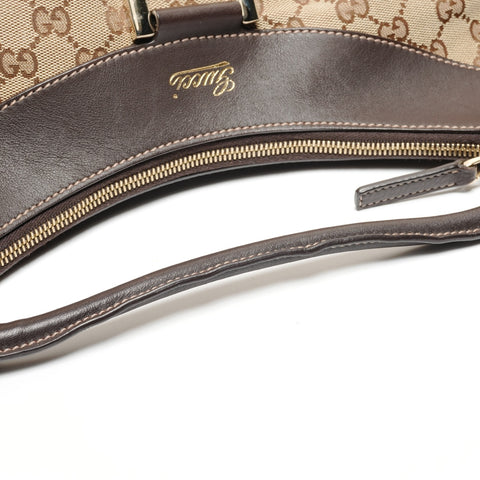 GUCCI GG Canvas Abbey Hobo Shoulder Bag Brown WS27193