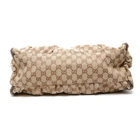 GUCCI GG Canvas Abbey Hobo Shoulder Bag Brown WS27193