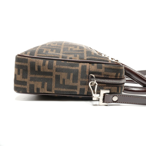 FENDI Zucca Canvas 2way Handbag Brown WS27196