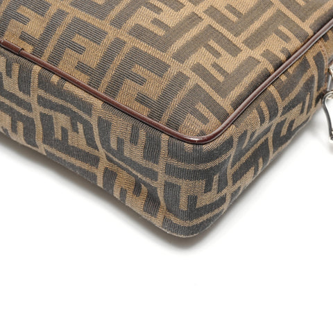 FENDI Zucca Canvas 2way Handbag Brown WS27196