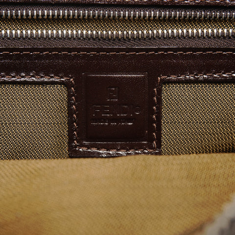 FENDI Zucca Canvas 2way Handbag Brown WS27196