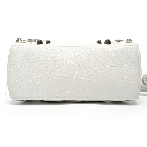 BALENCIAGA Le Cagoule Mini Duffle Bag Handbag white WS27198