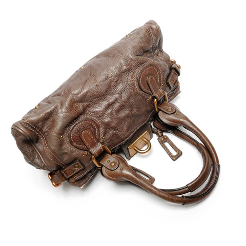 Chloe Paddington Leather Shoulder Bag Brown WS27199