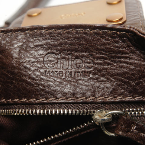 Chloe Paddington Leather Shoulder Bag Brown WS27199