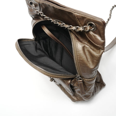 CHANEL No. 21 Lambskin Matelasse Backpack Backpack  Daypack khaki WS27200