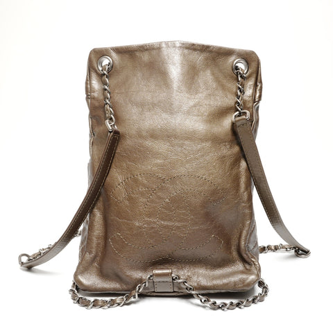 CHANEL No. 21 Lambskin Matelasse Backpack Backpack  Daypack khaki WS27200