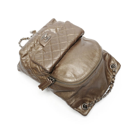 CHANEL No. 21 Lambskin Matelasse Backpack Backpack  Daypack khaki WS27200