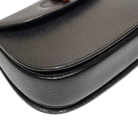 GUCCI Leather Bamboo Small 2way Shoulder Bag black WS27210