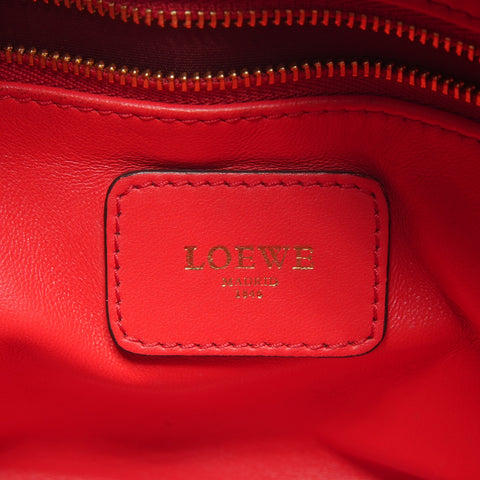LOEWE Amazona 28 Leather Anagram Handbag Red WS27212