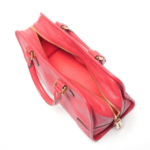 LOEWE Amazona 28 Leather Anagram Handbag Red WS27212