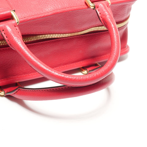 LOEWE Amazona 28 Leather Anagram Handbag Red WS27212